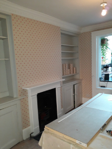 Kitchen wallpapering complete