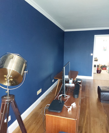 Bedroom decorating blue-after